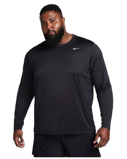 Nike Relaxed-Fit Long-Sleeve Fitness T-Shirt matte Silver