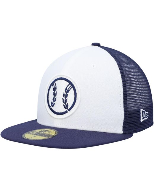 New Era Navy Milwaukee Brewers 2023 On-Field Batting Practice 59FIFTY Fitted Hat