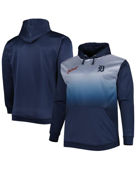 Profile Big and Tall Detroit Tigers Fade Sublimated Fleece Pullover Hoodie