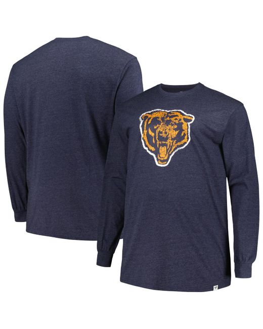 Profile Distressed Chicago Bears Big and Tall Throwback Long Sleeve T-shirt