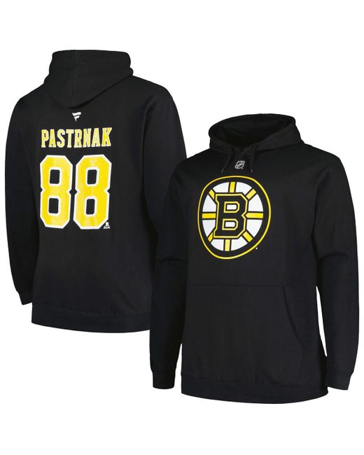 Profile David Pastrnak Boston Bruins Big and Tall Name Number Pullover Hoodie