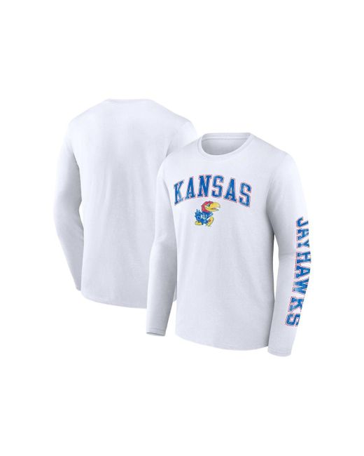 Fanatics Kansas Jayhawks Distressed Arch Over Logo Long Sleeve T-shirt