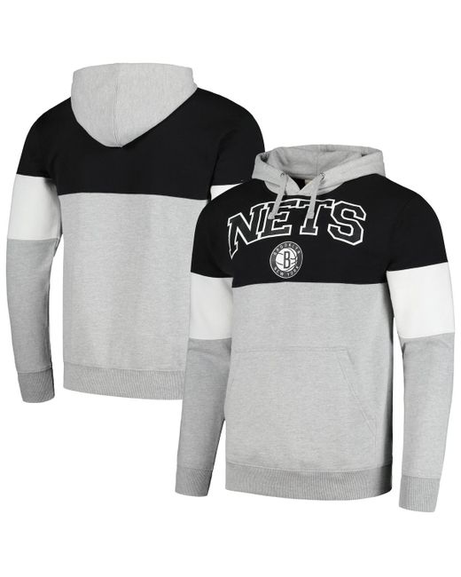 Fanatics Brooklyn Nets Contrast Pieced Pullover Hoodie