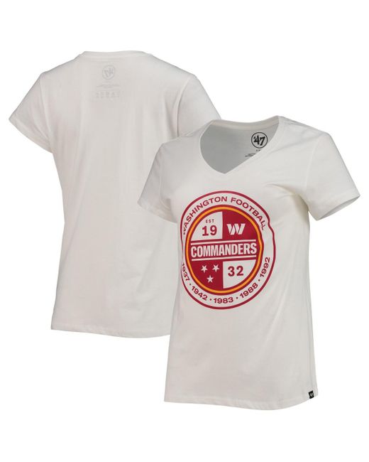 '47 Brand 47 Washington Commanders Imprint Ultra Rival V-Neck T-shirt