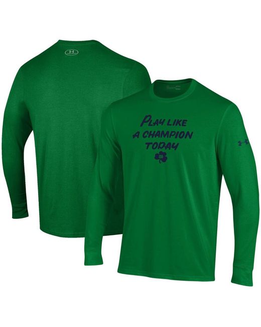 Under Armour Notre Fighting Irish Play Like A Champion Today Long Sleeve Performance T-shirt