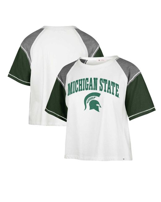 '47 Brand 47 Brand Distressed Michigan State Spartans Serenity Gia Cropped T-shirt
