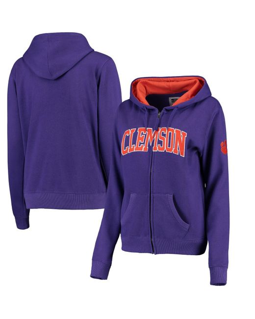 Colosseum Clemson Tigers Arched Name Full-Zip Hoodie