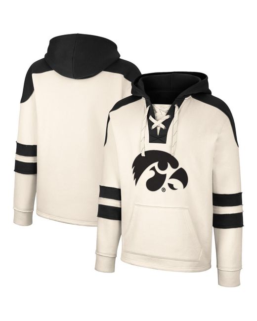Colosseum Iowa Hawkeyes Lace-Up 4.0 Vintage-Like Pullover Hoodie