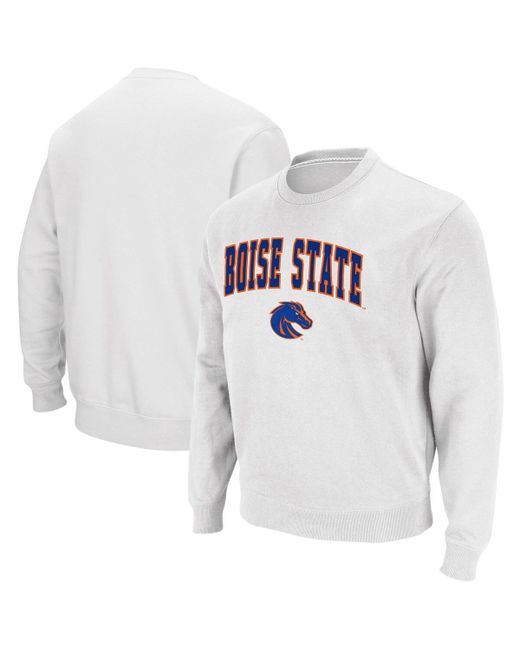 Colosseum Boise State Broncos Arch and Logo Tackle Twill Pullover Sweatshirt