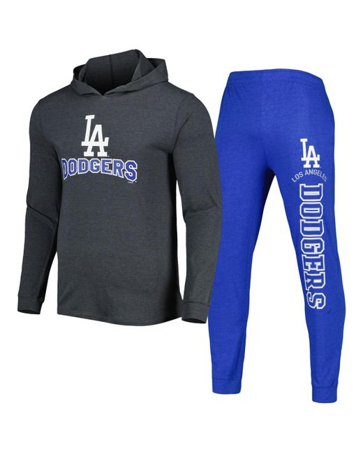 Concepts Sport and Heather Charcoal Los Angeles Dodgers Meter Hoodie Joggers Set