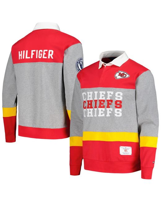 Tommy Hilfiger Kansas City Chiefs Connor Oversized Rugby Long Sleeve Polo Shirt