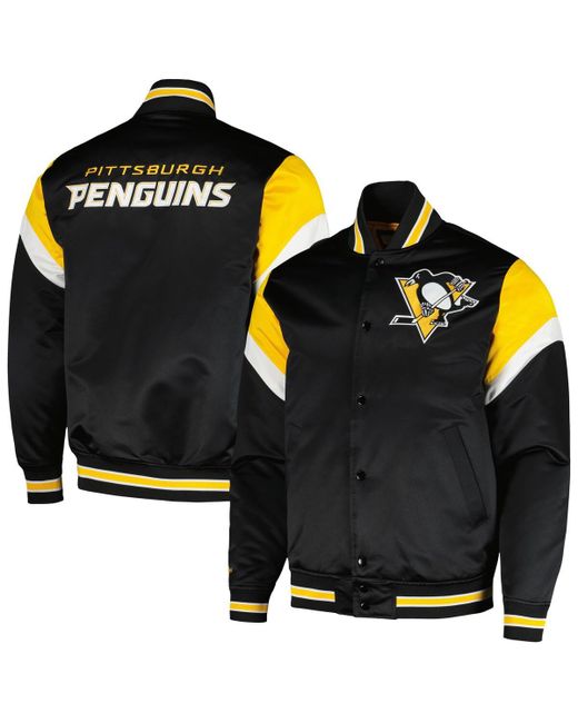 Mitchell & Ness Pittsburgh Penguins Midweight Satin Full-Snap Jacket