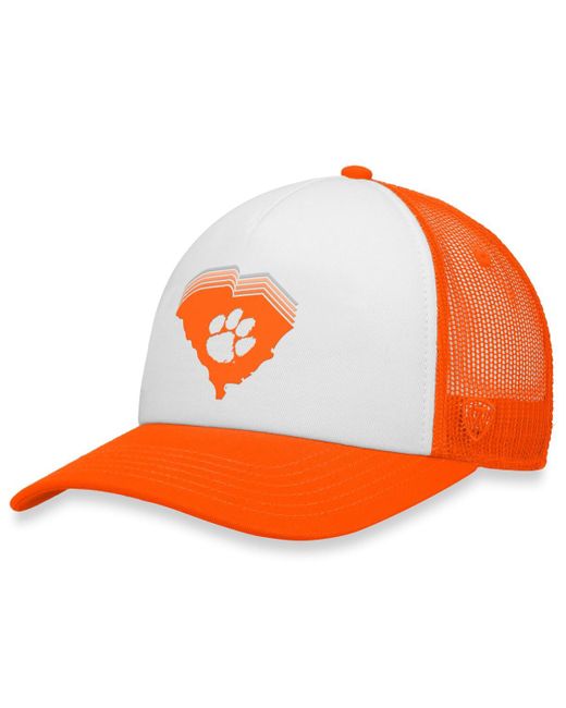 Top Of The World Orange Clemson Tigers Tone Down Trucker Snapback Hat