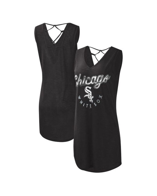 G-iii 4her By Carl Banks Chicago White Sox Game Time Slub Beach V-Neck Cover-Up Dress