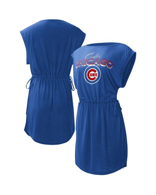 G-iii 4her By Carl Banks Chicago Cubs G.o.a.t Swimsuit Cover-Up Dress