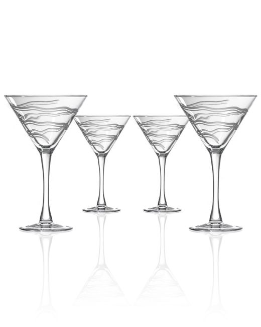 Rolf Glass Good Vibrations Martini 10Oz Set Of 4 Glasses