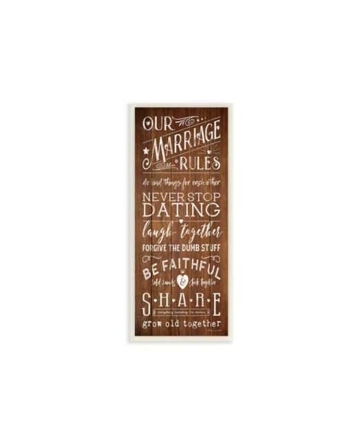 Stupell Industries Our Marriage Rules Wall Art Collection