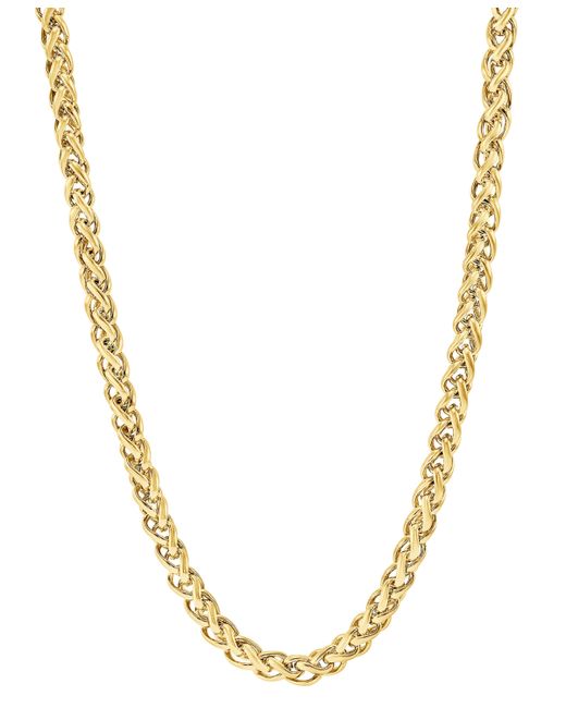 Blackjack Wheat Link 24 Chain Necklace Stainless Steel