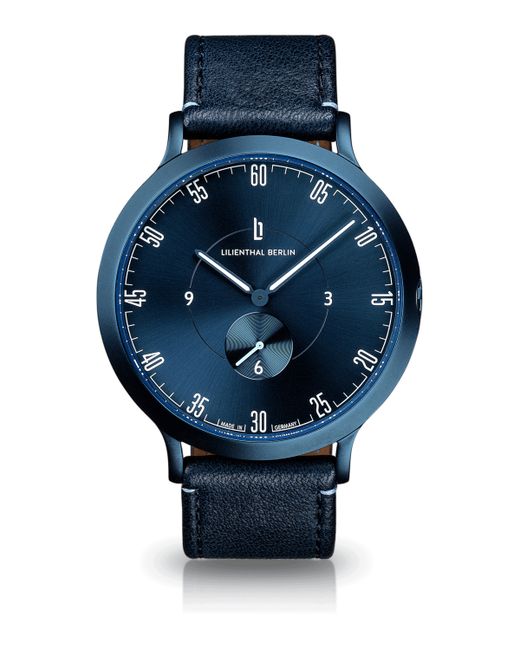 Lilienthal Berlin L1 All Blue Leather Watch 42mm