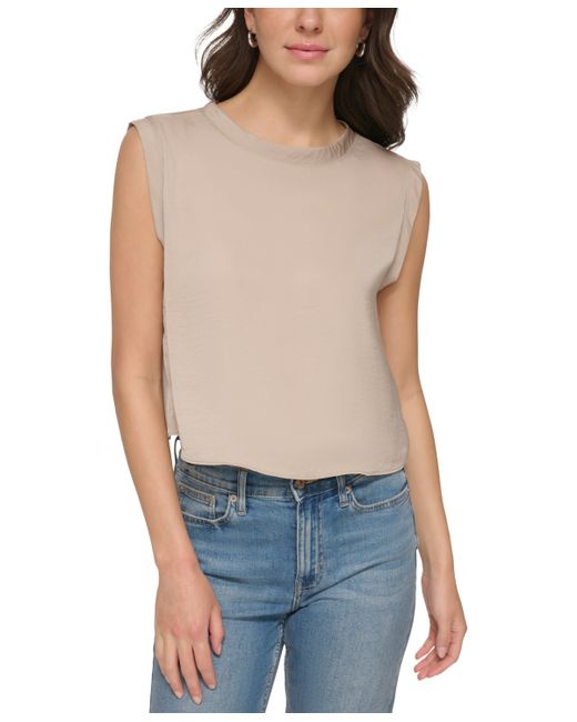 Calvin Klein Jeans Extended-Shoulder Cropped Top