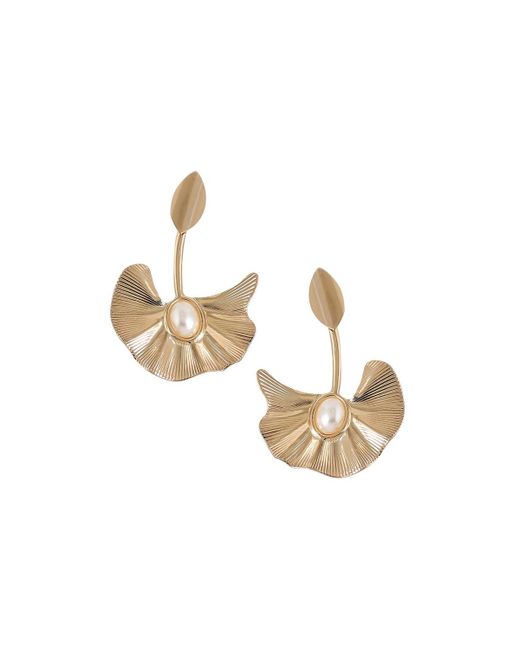 Sohi Flower Swirl Drop Earrings