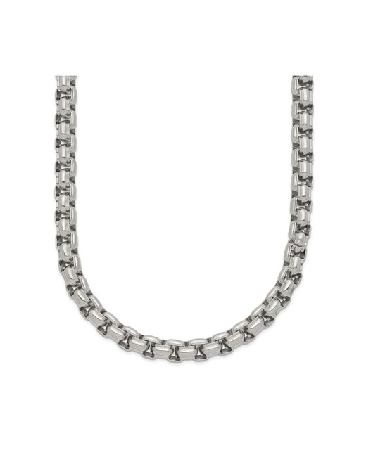 Chisel Polished inch Fancy Box Chain Necklace
