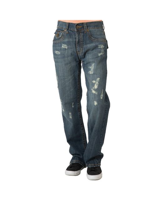 Level 7 Midrise Relaxed Boot cut Premium Denim Jeans Vintage Like Wash