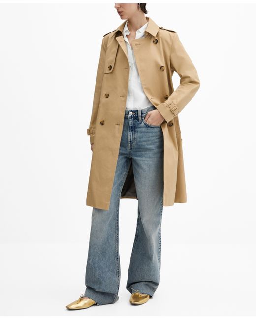 Mango Belted Classic Trench Coat