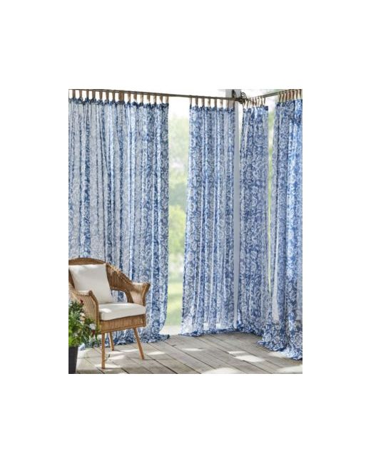 Elrene Verena Sheer Floral Indoor Outdoor Tab Top Curtain Collection