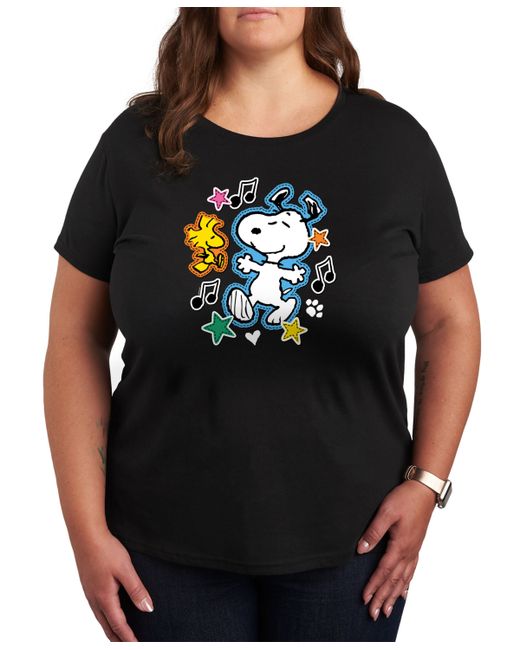 Hybrid Apparel Air Waves Trendy Plus Peanuts Snoopy Graphic T-shirt