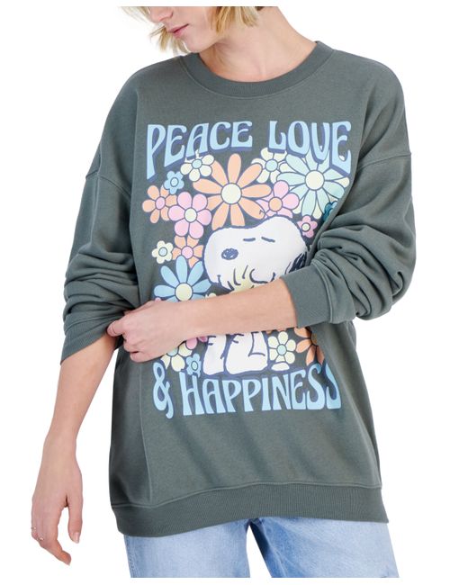 Grayson Threads, The Label Juniors Snoopy Long-Sleeve Graphic Sweatshirt