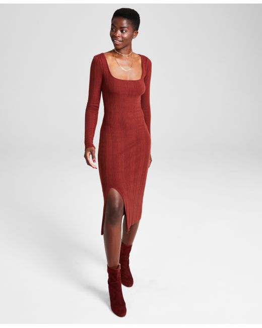 And Now This Square-Neck Sweater Dress Created for