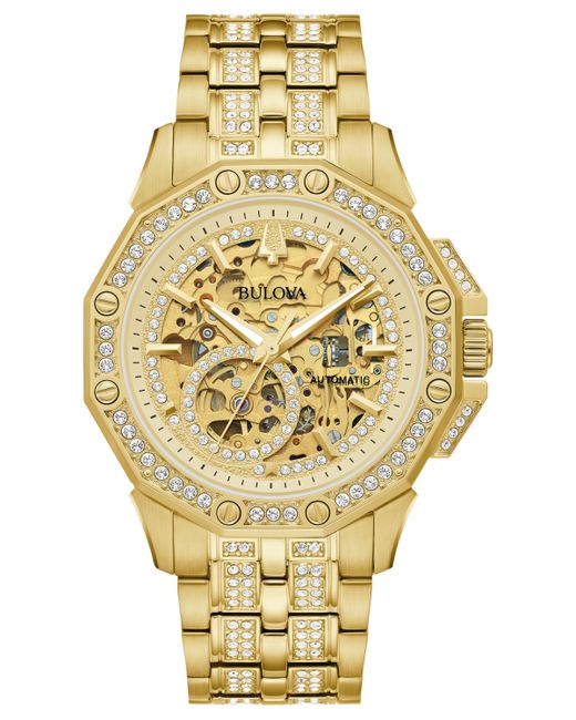 Bulova Octava Automatic Crystal-Accent Stainless Steel Bracelet Watch 41.7mm