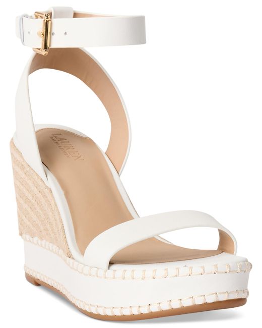 Lauren Ralph Lauren Hilarie Ankle-Strap Espadrille Platform Wedge Sandals