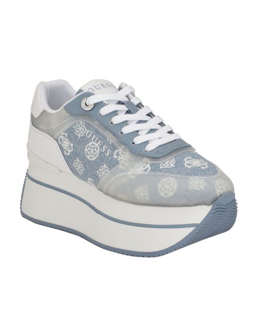 Guess Camrio Casual Double Platform Lace Up Sneakers