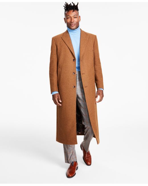 Tayion Collection Classic-Fit Wool Blend Overcoats