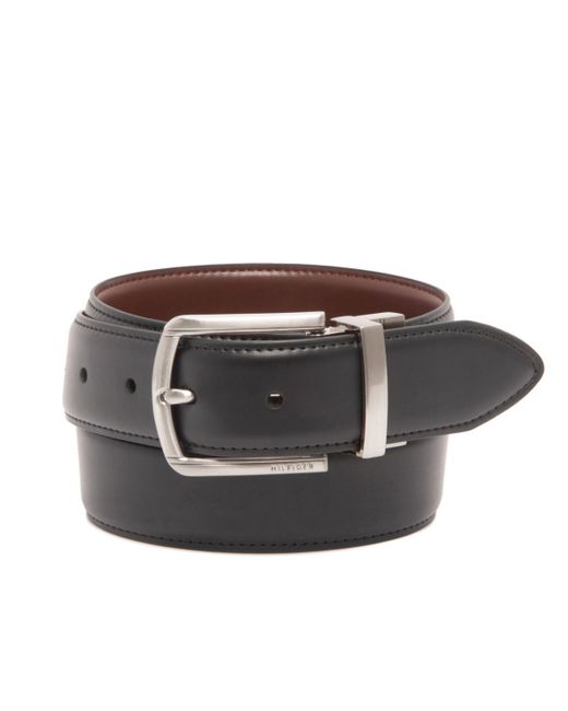 Tommy Hilfiger Reversible Textured Stretch Casual Belt Created for Brown