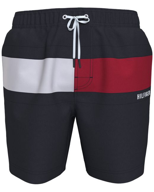 Tommy Hilfiger Tommy Flag 7 Swim Trunks Created for Macy