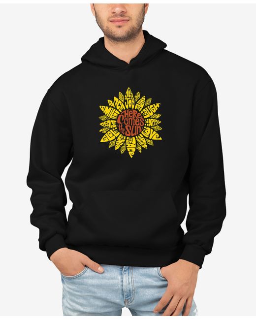 La Pop Art Sunflower Word Art Hooded Sweatshirt