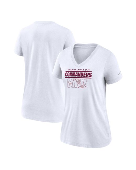 Nike Washington Commanders Hometown Collection Tri-Blend V-Neck T-shirt