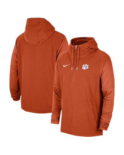 Nike Clemson Tigers 2023 Coach Half-Zip Hooded Jacket