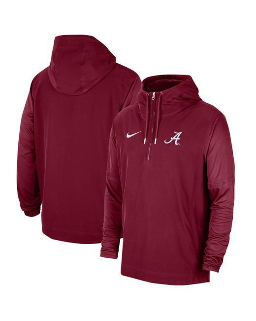 Nike Alabama Tide 2023 Coach Half-Zip Hooded Jacket