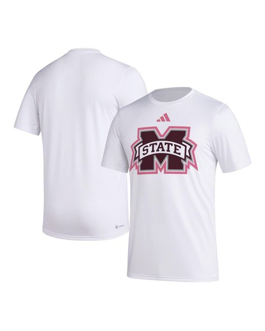 Adidas Mississippi State Bulldogs Pregame Aeroready T-shirt