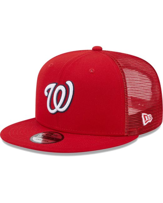 New Era Washington Nationals Team Trucker 9FIFTY Snapback Hat