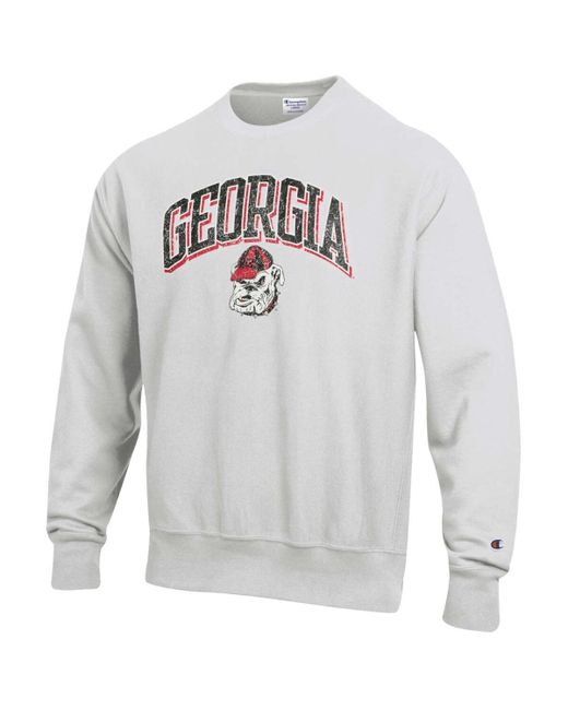 Champion Georgia Bulldogs Arch Over Logo Reverse Weave Pullover Sweatshirt
