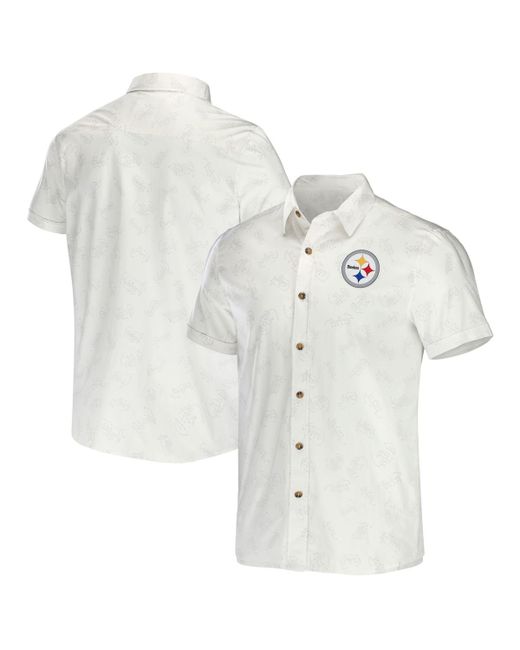 Fanatics Nfl x Darius Rucker Collection by Pittsburgh Steelers Woven Button-Up T-shirt