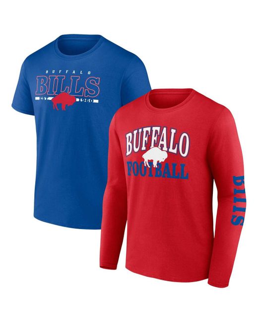 Fanatics Royal Buffalo Bills Throwback T-shirt Combo Set