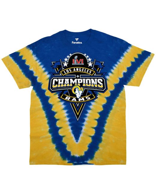 Fanatics Los Angeles Rams Super Bowl Lvi Champions V-Dye T-Shirt