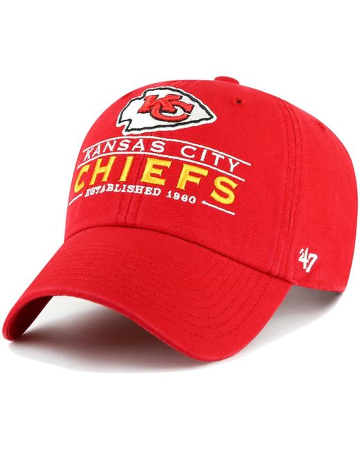 '47 Brand 47 Brand Kansas City Chiefs Vernon Clean Up Adjustable Hat