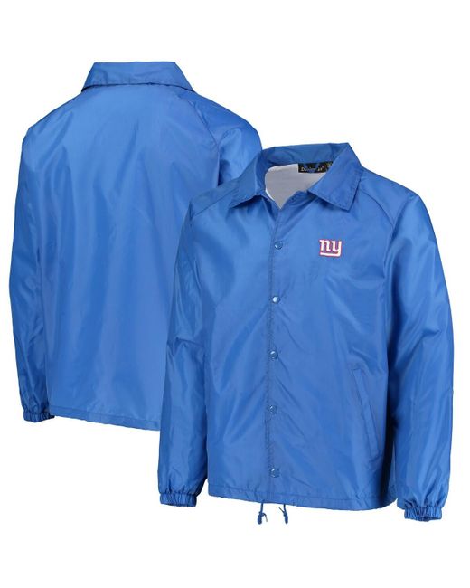 Dunbrooke New York Giants Coaches Classic Raglan Full-Snap Windbreaker Jacket